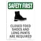 Signmission OSHA SAFETY FIRST Sign, Closed Toed Shoes W/ Symbol, 18in X 12in Aluminum, 12" W, 18" H, Portrait OS-SF-A-1218-V-11054 - alternate 1